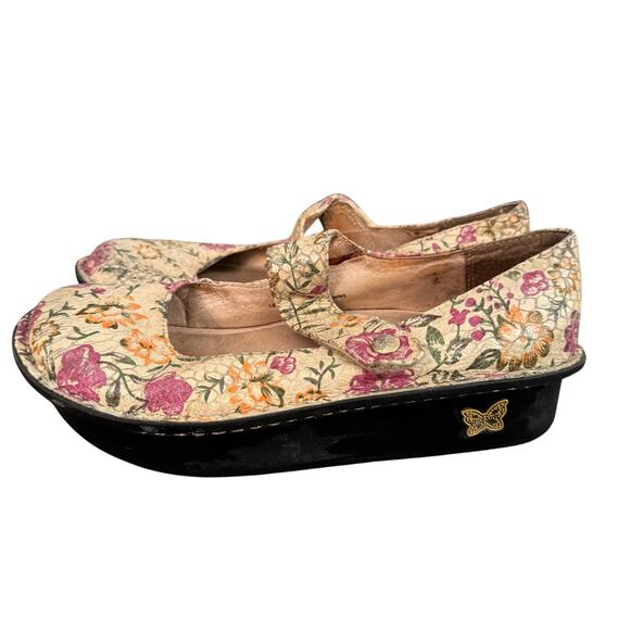 ALEGRIA Floral Mary Jane Clog Women’s Size37 PAL317 - Picture 9 of 10